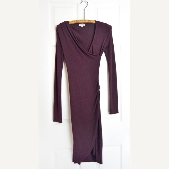 Aritzia Dresses & Skirts - Aritzia Wilfred Free Klum BURGUNDY Wrap Dress